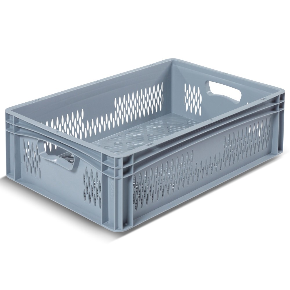Numéro de l'image du produit 1: Bac Euro empilable BASIC, parois + fond perforés, 35,6 litres
