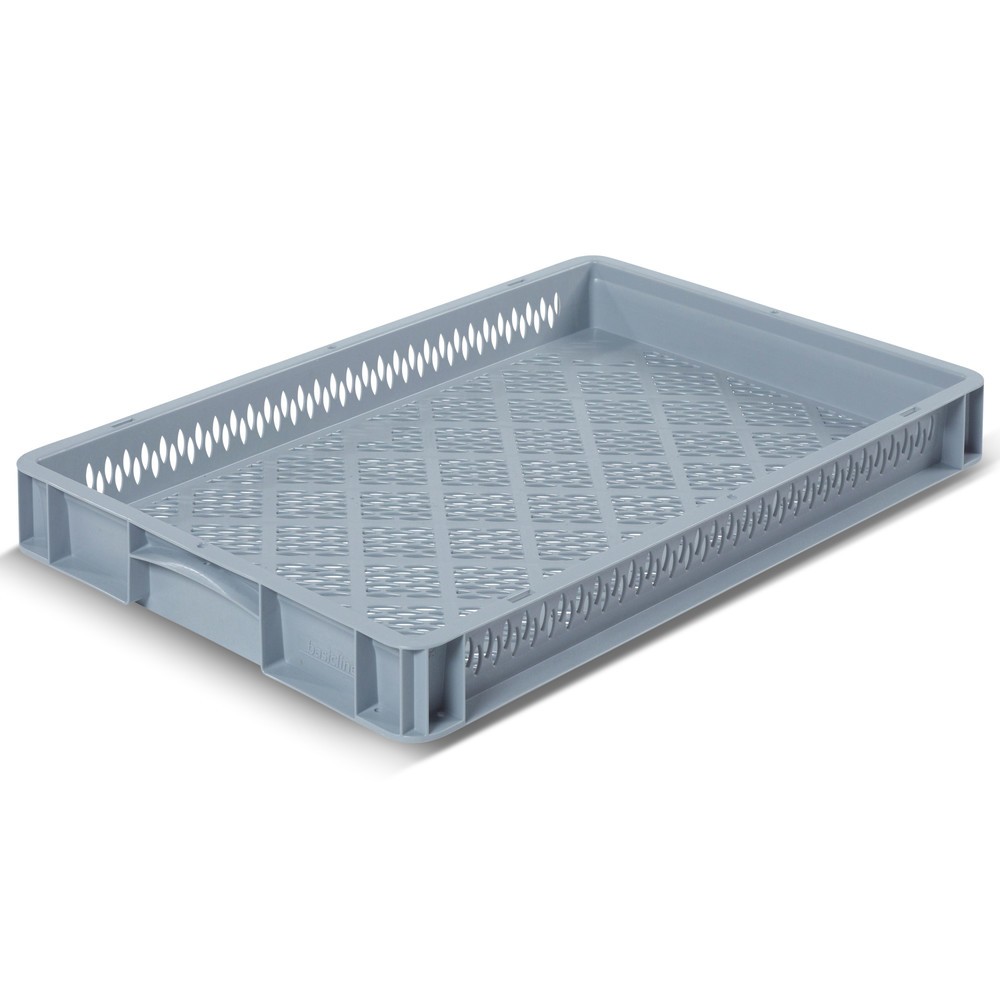 Illustration du produit: Bac Euro empilable BASIC, parois + fond perforés, 13,7 litres