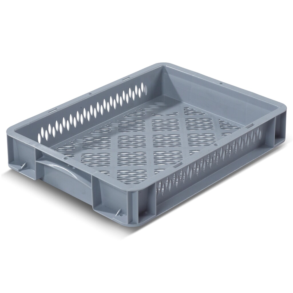 Alpha Eurobox en PP avec parois perforées, 6,4 litres, haut. x larg. x prof. 70 x 400 x 300 mm Illustration du produit: Alpha Eurobox en PP avec parois perforées, 6,4 litres, haut. x larg. x prof. 70 x 400 x 300 mm