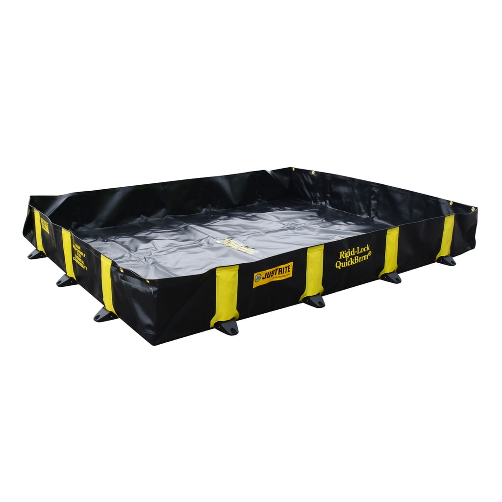 Illustration du produit: Justrite® bac de rétention pliable en PVC QuickBerm®, capacité 1 344 l