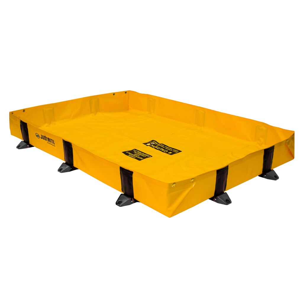 Justrite® bac de rétention pliable en polyester QuickBerm® Lite, capacité 451 l Illustration du produit: Justrite® bac de rétention pliable en polyester QuickBerm® Lite, capacité 451 l