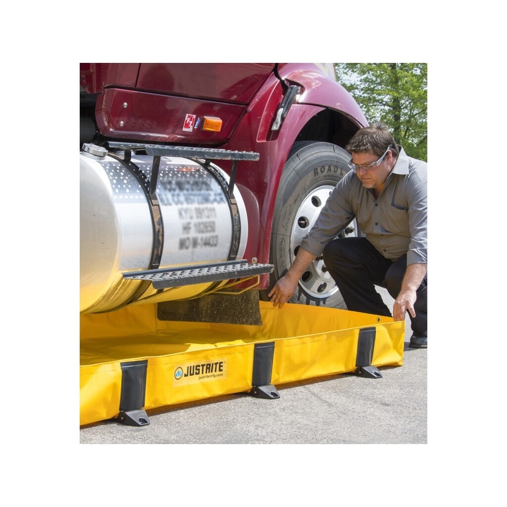 Justrite® bac de rétention pliable en polyester QuickBerm® Lite, capacité 1 204 l Illustration du produit: Justrite® bac de rétention pliable en polyester QuickBerm® Lite, capacité 1 204 l