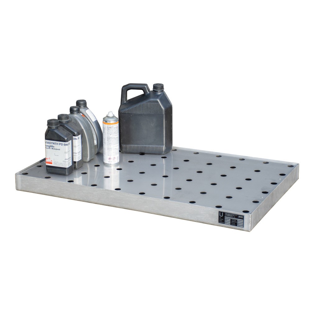 N° de l'image du produit 2 : Bac pour petits bidons Bauer® KGW 3/M V4A, acier inoxydable 1.4571