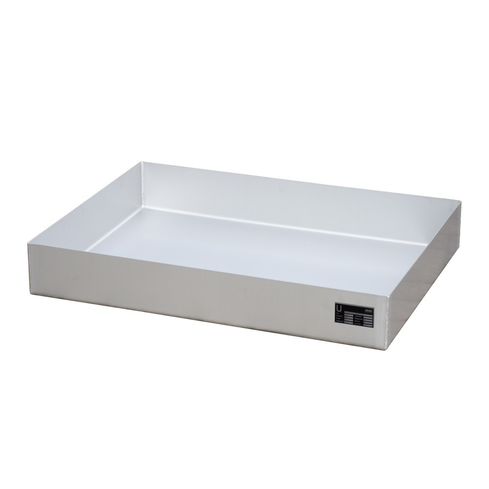 N° de l'image du produit 1 : Bac pour petits bidons pour palettes Bauer® KGW-P 2 V4A, acier inoxydable 1.4571