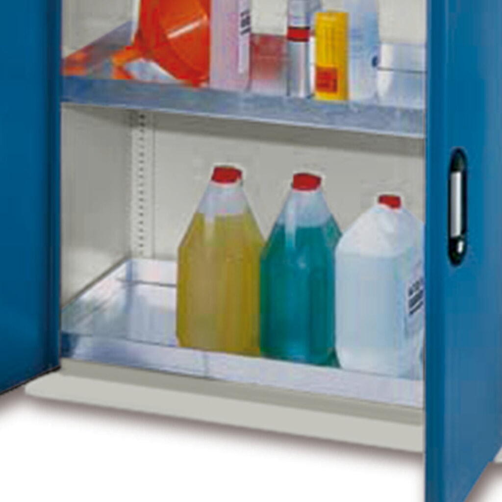 Bac-support pour armoire écologique C+P, certifié selon § 19 de la loi allemande sur la protection des eaux