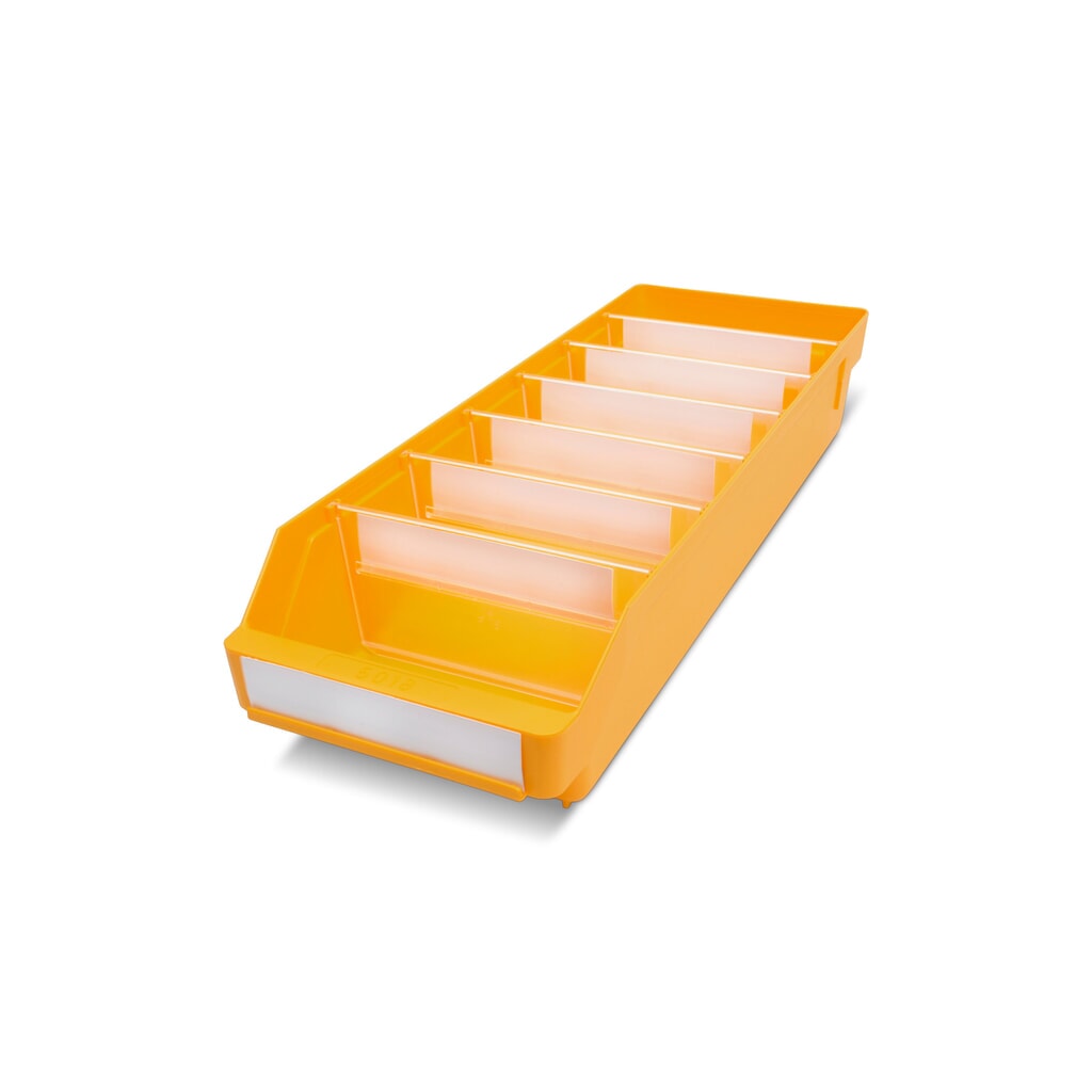 Bacs de rayonnage avec fenêtre de visualisation, l x P 180 x 500 mm, jaune Illustration du produit: Bacs de rayonnage avec fenêtre de visualisation, l x P 180 x 500 mm, jaune