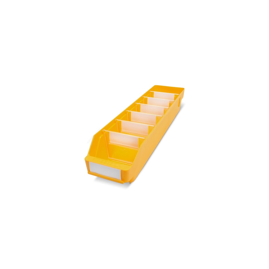 Bacs de rayonnage avec fenêtre de visualisation, l x P 120 x 500 mm, jaune Illustration du produit: Bacs de rayonnage avec fenêtre de visualisation, l x P 120 x 500 mm, jaune