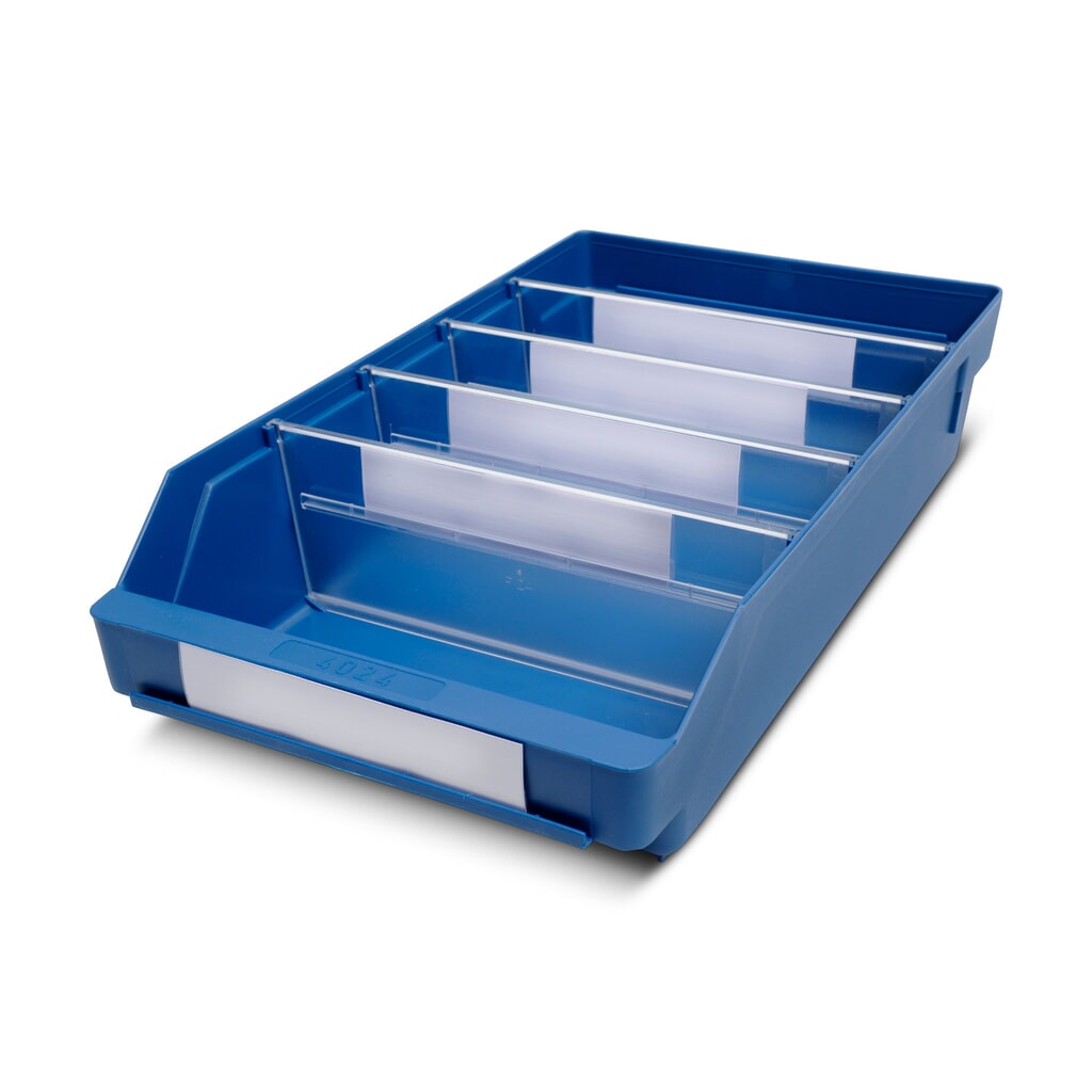 Illustration du produit: Bacs de rayonnage avec fenêtre de visualisation, l x P 240 x 400 mm, bleu