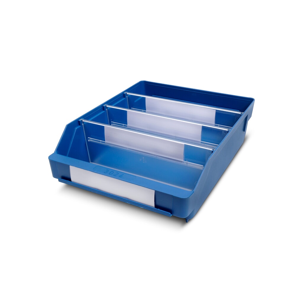 Bacs de rayonnage avec fenêtre de visualisation, l x P 240 x 300 mm, bleu Illustration du produit: Bacs de rayonnage avec fenêtre de visualisation, l x P 240 x 300 mm, bleu