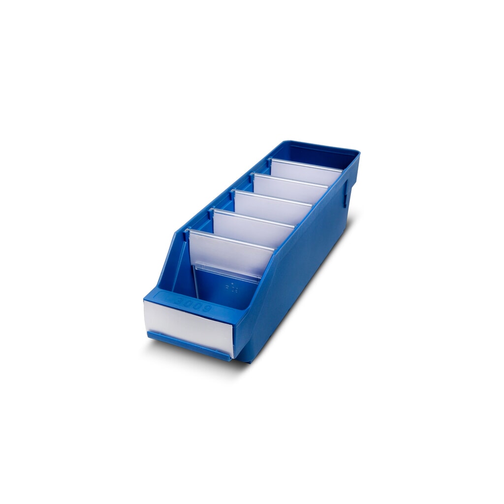Illustration du produit: Bacs de rayonnage avec fenêtre de visualisation, l x P 90 x 300 mm, bleu