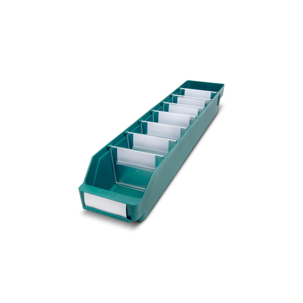 Illustration du produit: Bacs de rayonnage avec fenêtre de visualisation, l x P 120 x 600 mm, vert