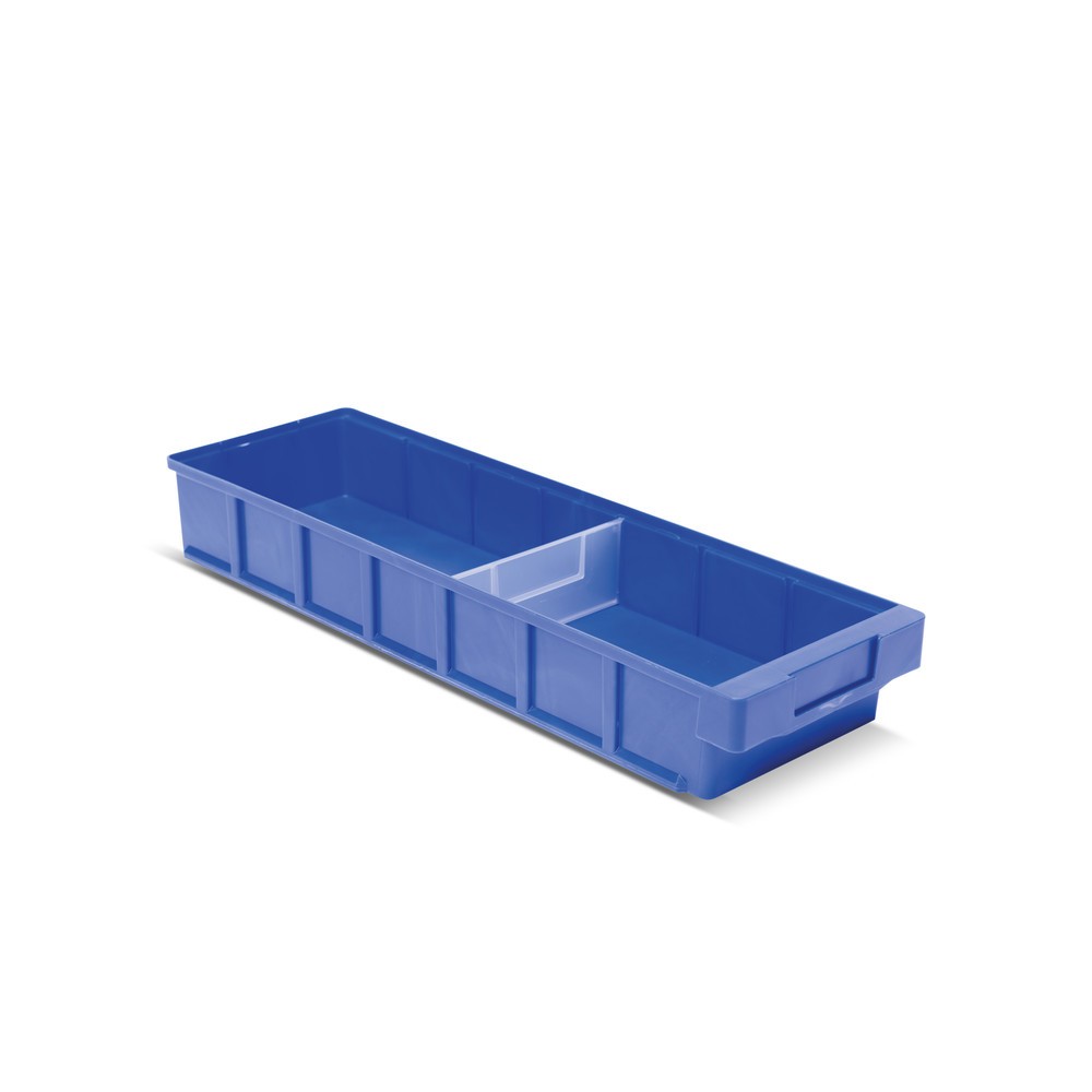 N° de l'image du produit 1 : Bacs de rayonnage sans fenêtre de visualisation, lxP 186 x 600 mm, bleu