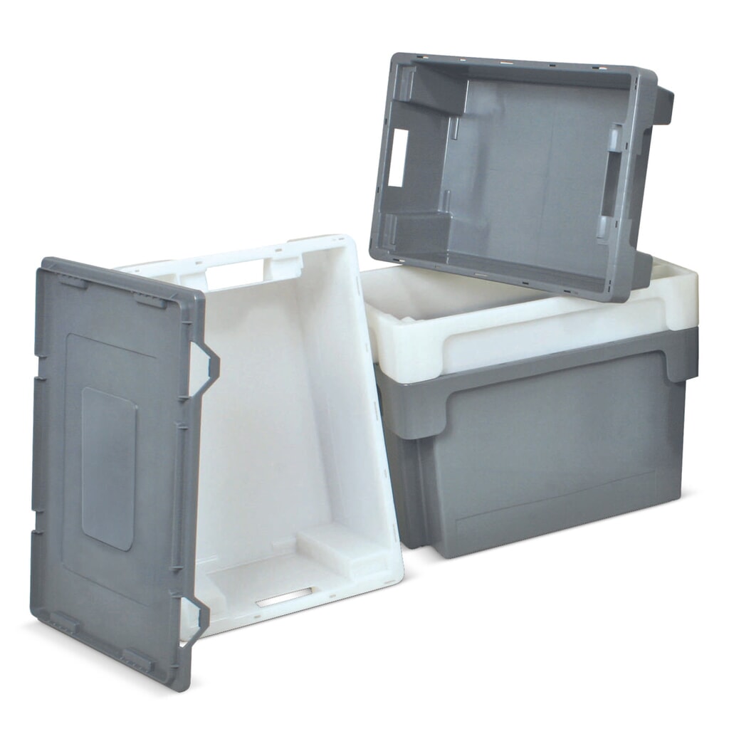N° de l'image du produit 6 : Eurobox, parois + tablette fermées, 25 litres, blanc