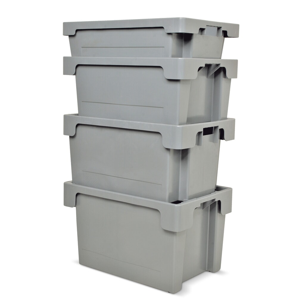 Illustration du produit: Eurobox, parois + tablette fermées, 25 litres, blanc