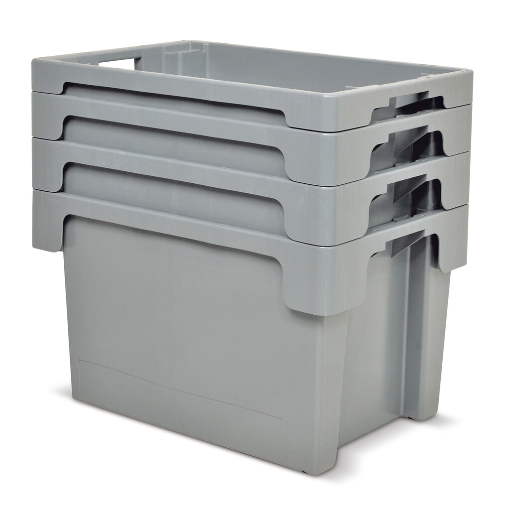 N° de l'image du produit 3 : Eurobox, parois + tablette fermées, 25 litres, blanc