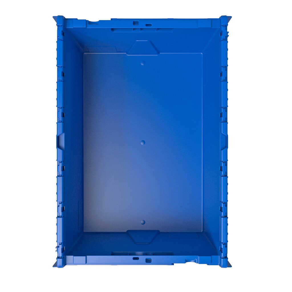 Alpha Eurobox en PP avec couvercle basculant et rabattable, bleu, 65 litres, haut. x larg. x prof. 365 x 600 x 400 mm N° de l'image du produit 2 : Alpha Eurobox en PP avec couvercle basculant et rabattable, bleu, 65 litres, haut. x larg. x prof. 365 x 600 x 400 mm