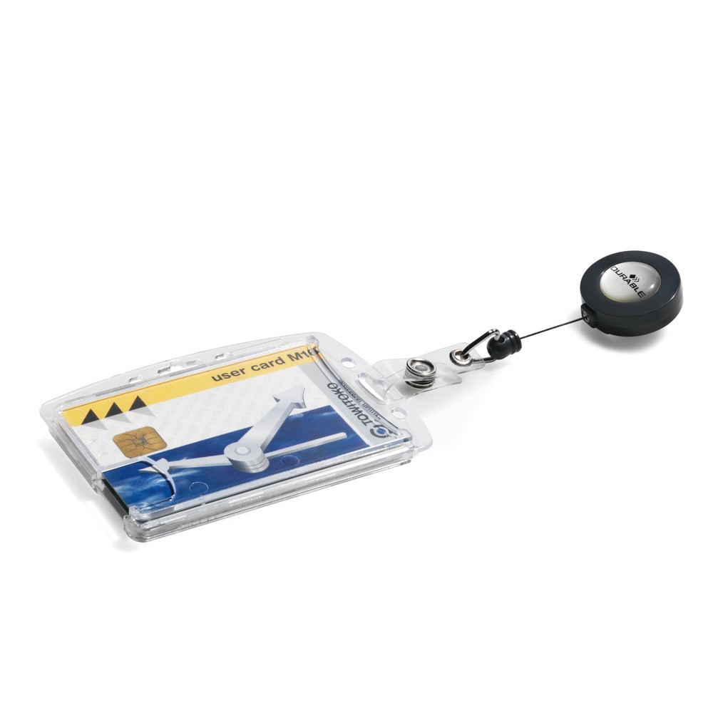 Numéro de l'image du produit 2: Porte-badge enrouleur DURABLE pour 2 cartes d’entreprise