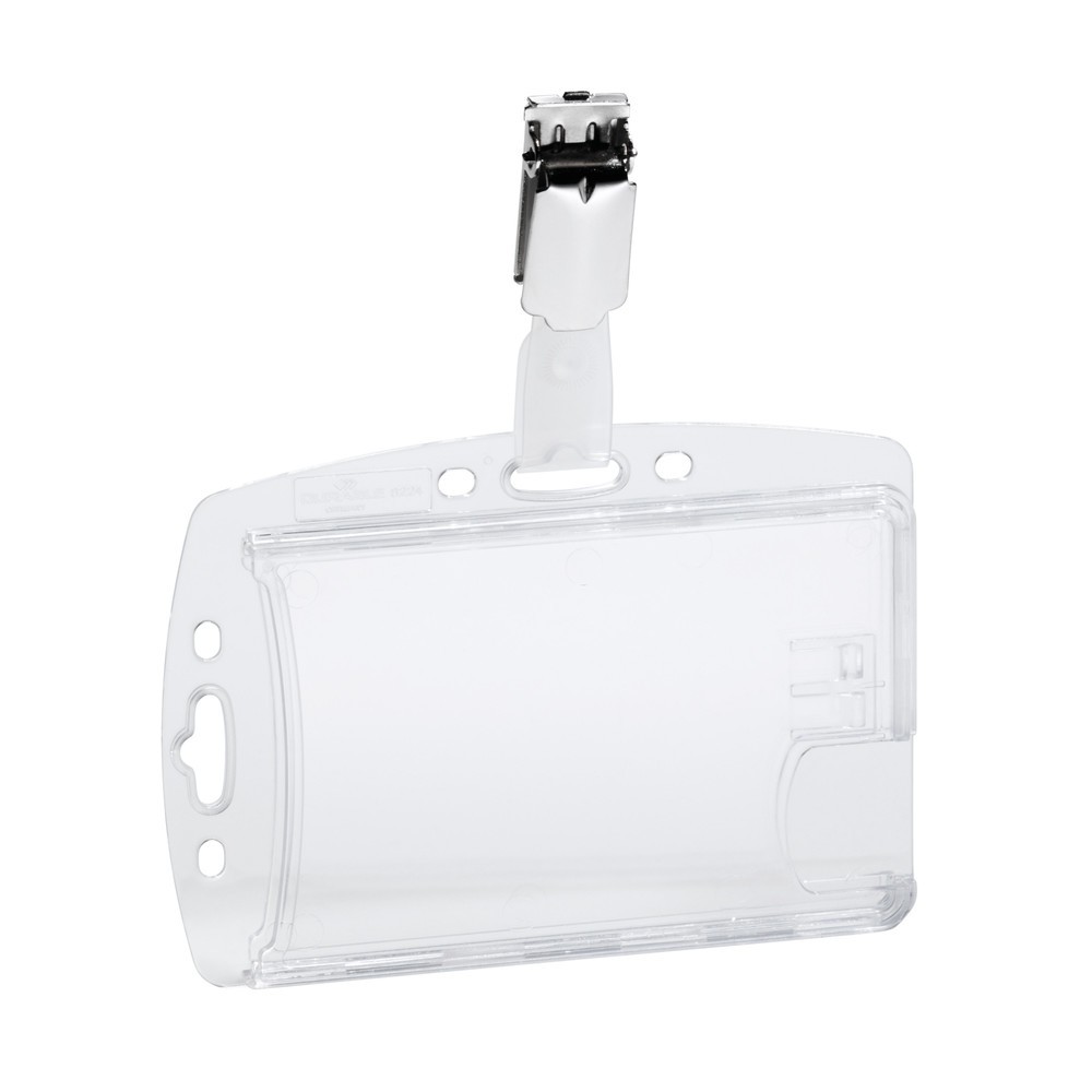 N° de l'image du produit 1 : Badge porte-carte DURABLE pour 2 cartes d’entreprise, avec clip