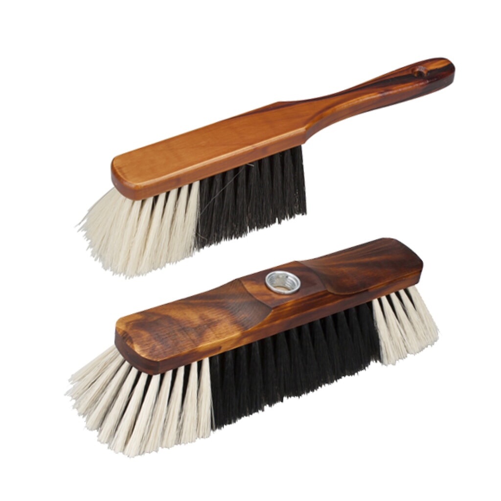 Balai d'intérieur combiné, balayette + tête de balai