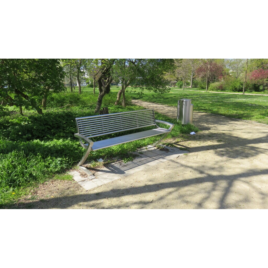Banc Carisma en acier inoxydable N° de l'image du produit 3 : Banc Carisma en acier inoxydable