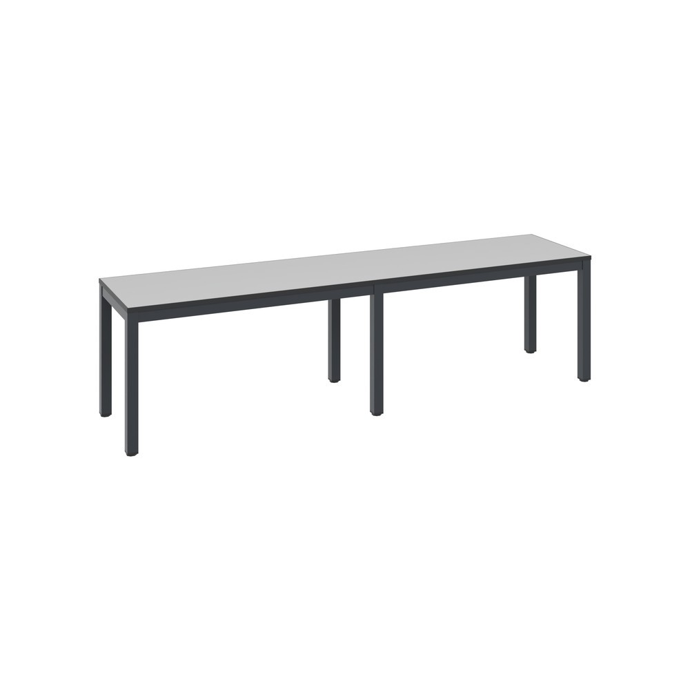 N° de l'image du produit 1 : Banc pour vestiaire C+P Basic Plus, longueur 1 500 mm, gris-noir / gris-argent
