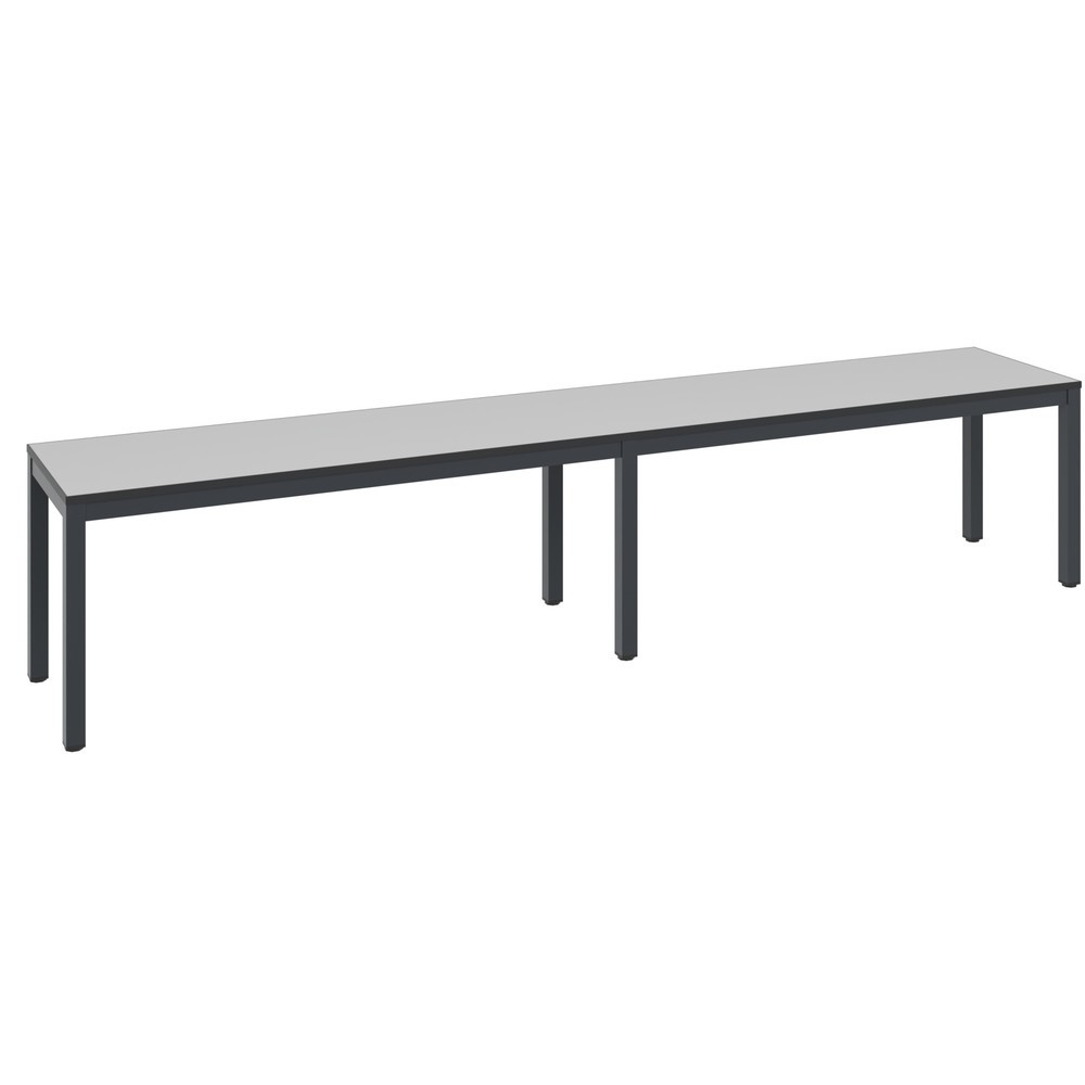Numéro de l'image du produit 1: Banc pour vestiaire C+P Basic Plus, longueur 1 960 mm, gris-noir / gris-argent