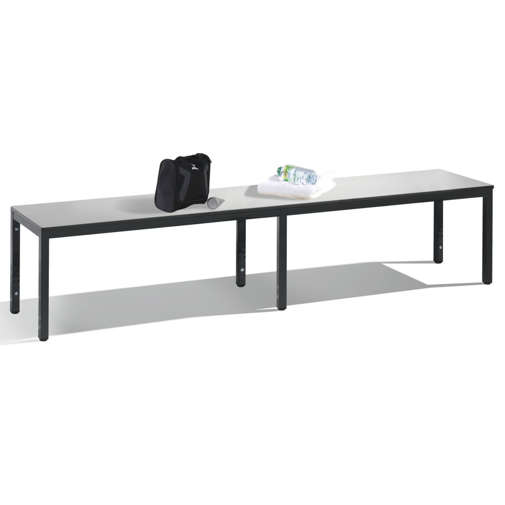 Numéro de l'image du produit 1: Banc pour vestiaire C+P Basic Plus, longueur 1 960 mm, gris-noir / blanc