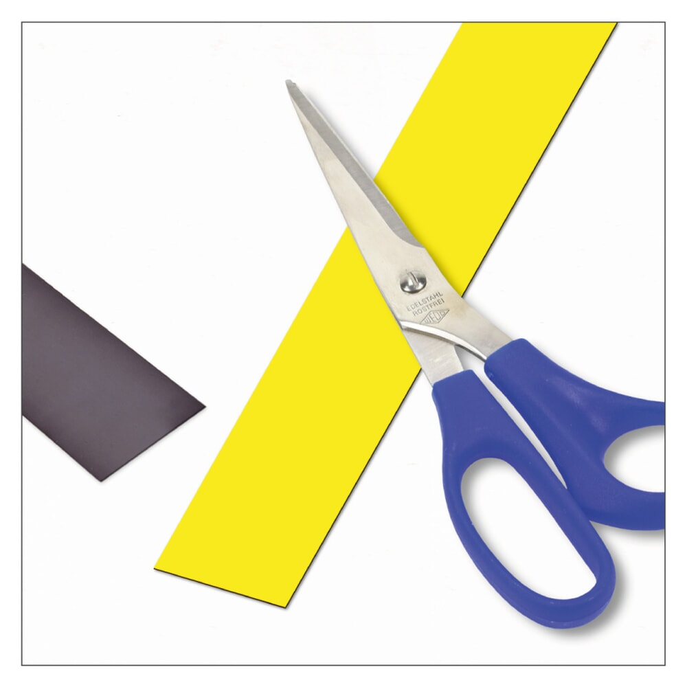Numéro de l'image du produit 1: Bande de marquage magnétique, rouleau, largeur 30 mm, jaune