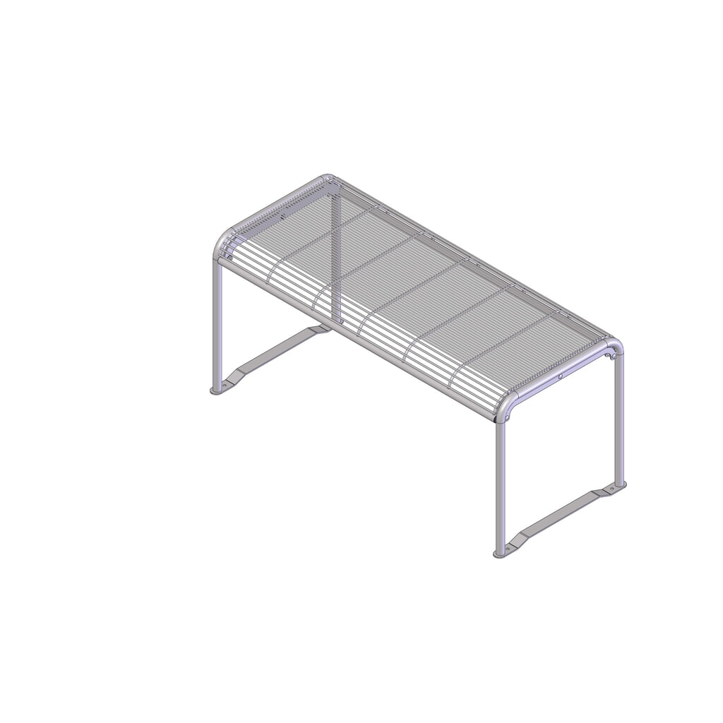 Banquette en treillis métallique Apollo, HxlxP 735 x 1.590 x 690 mm, rouge rubis Illustration du produit: Banquette en treillis métallique Apollo, HxlxP 735 x 1.590 x 690 mm, rouge rubis