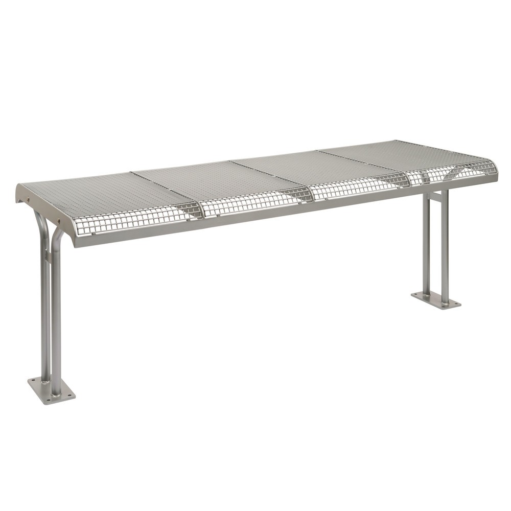Numéro de l'image du produit 1: Table en treillis métallique Ergolax, HxlxP 780 x 1.958 x 780 mm, avec fixation par bride, brun gris