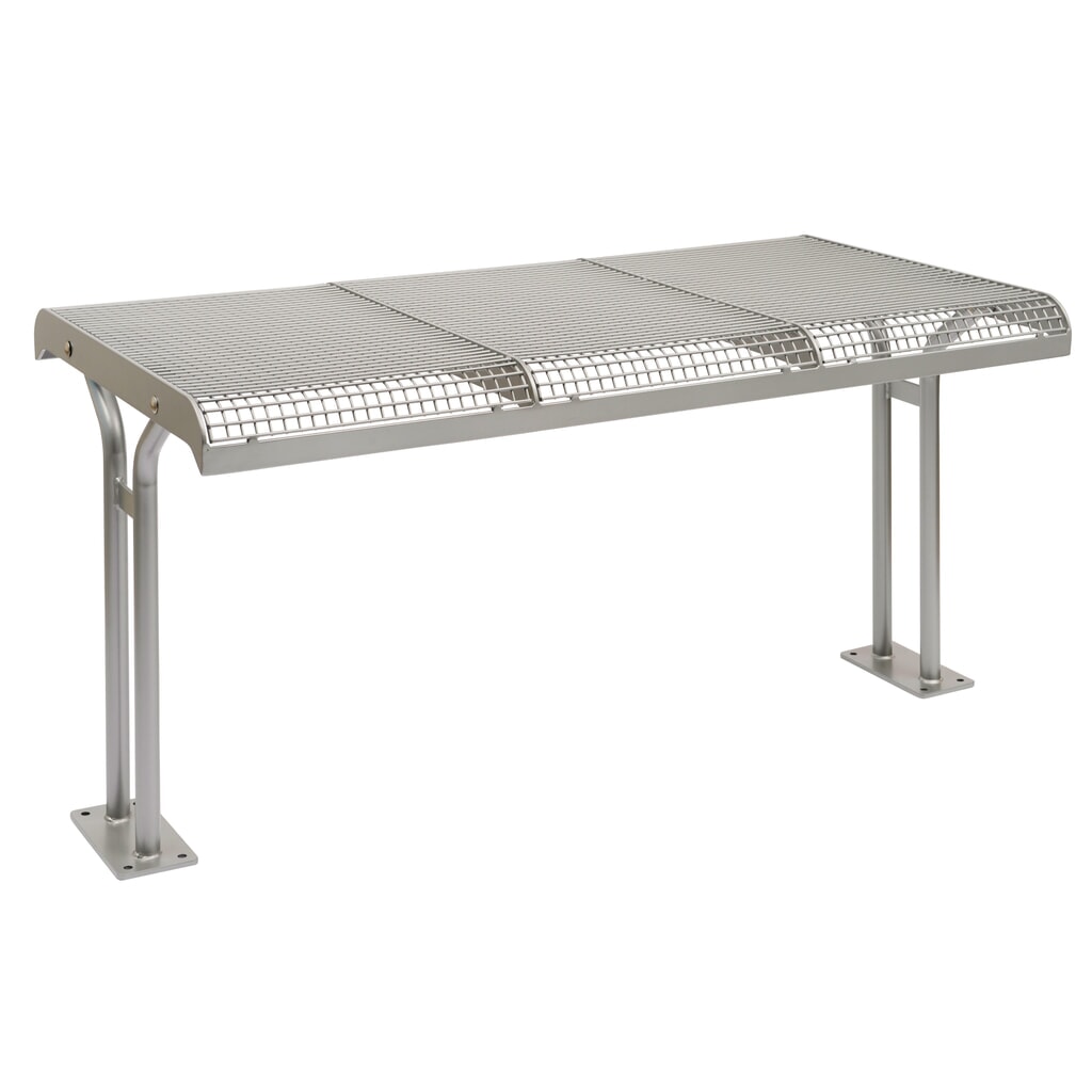 Banquette en treillis métallique Ergolax, HxlxP 780 x 1.470 x 780 mm, avec fixation par bride, rouge rubis N° de l'image du produit 1 : Banquette en treillis métallique Ergolax, HxlxP 780 x 1.470 x 780 mm, avec fixation par bride, rouge rubis
