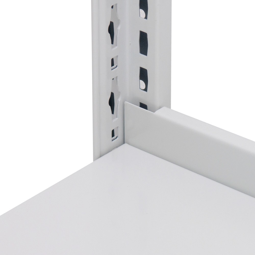 Numéro de l'image du produit 3: Barre de butée pour rayonnage à tablettes SCHULTE, gris clair, Hxl 55 x 1 300 mm
