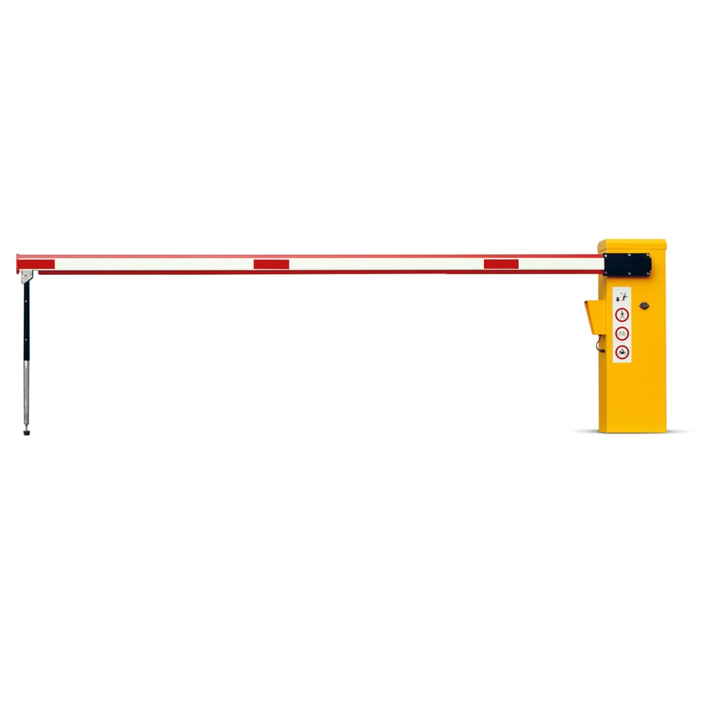 Barrière électrique, avec support pendulaire et émetteur radio, largeur de blocage 2,5 m Illustration du produit: Barrière électrique, avec support pendulaire et émetteur radio, largeur de blocage 2,5 m