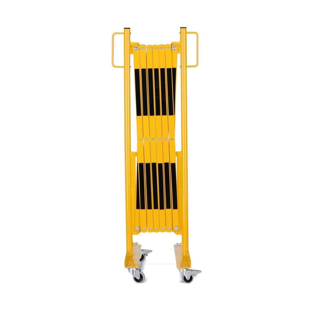Numéro de l'image du produit 1: Barrière extensible dancop, roues des deux côtés, largeur 3 600 mm, noir/jaune
