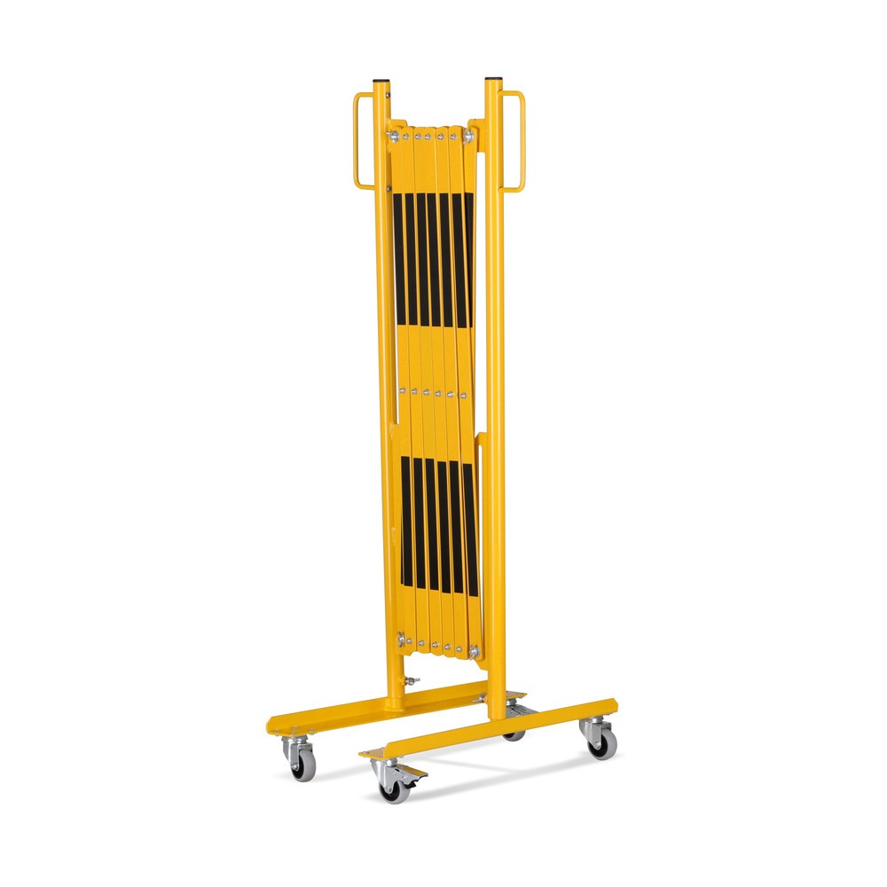 Numéro de l'image du produit 2: Barrière extensible dancop, roues des deux côtés, largeur 3 600 mm, noir/jaune