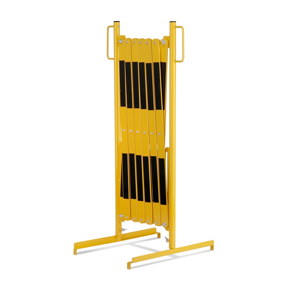 N° de l'image du produit 2 : Barrière extensible dancop, pied des deux côtés, largeur 4 000 mm, noir/jaune