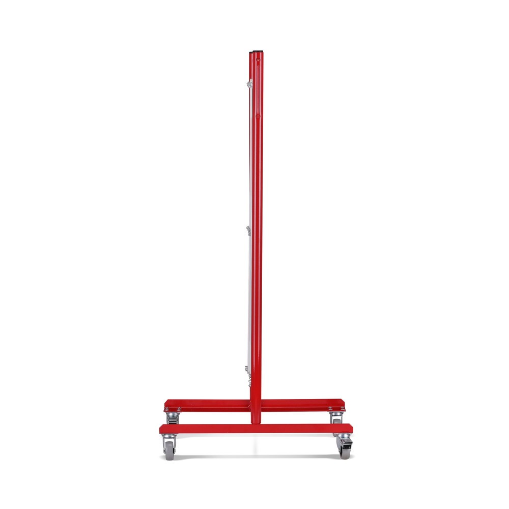 N° de l'image du produit 3 : Barrière extensible dancop, roues des deux côtés, largeur 4 000 mm, rouge/blanc