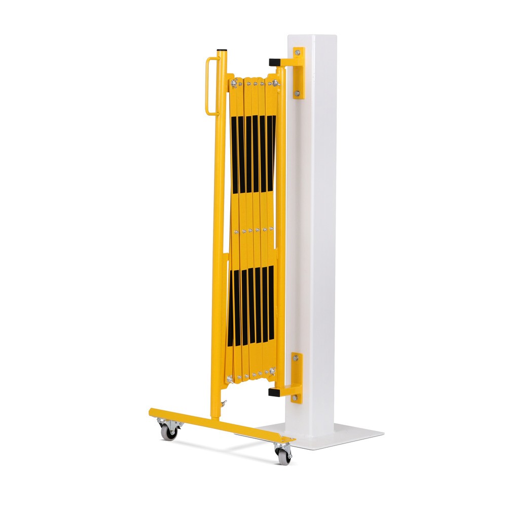 Numéro de l'image du produit 4: Barrière extensible dancop, roues d'un côté, montage mural, largeur 3 600 mm, noir/jaune