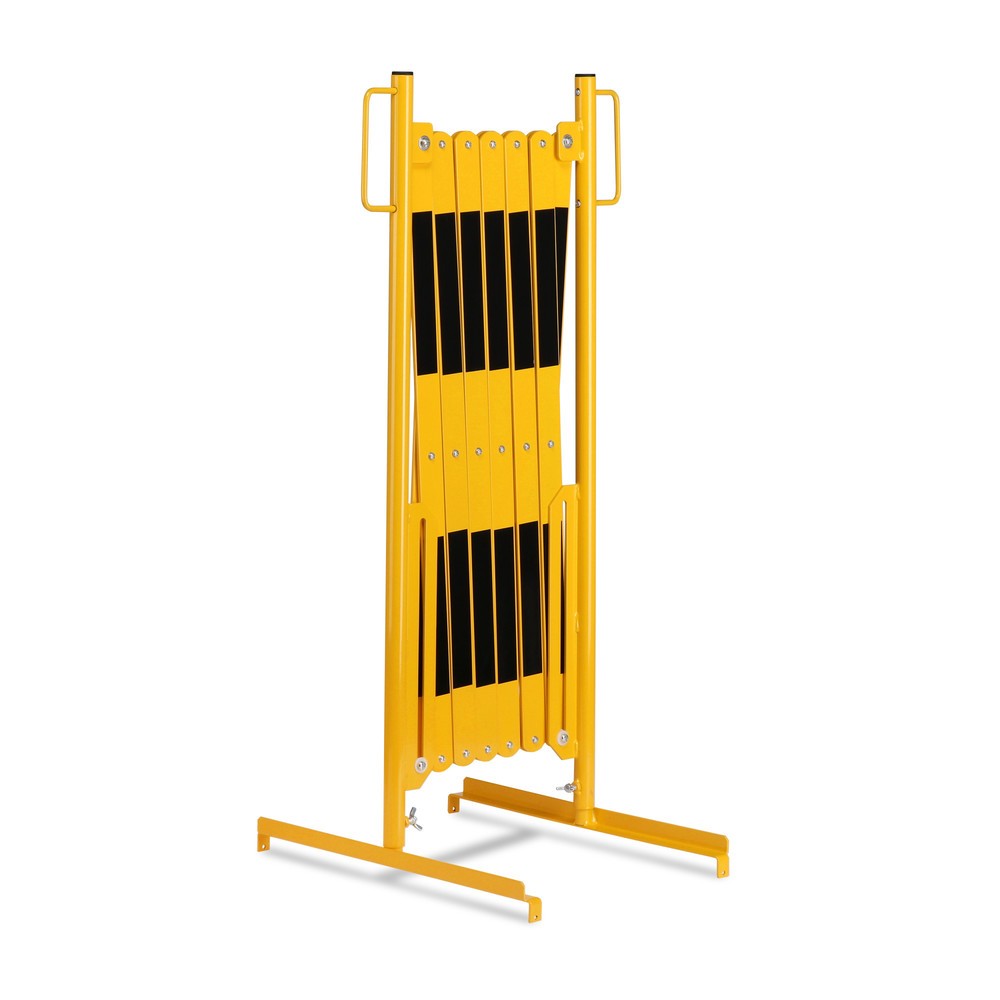 N° de l'image du produit 4 : Barrière extensible dancop, pied des deux côtés, largeur 4 000 mm, noir/jaune