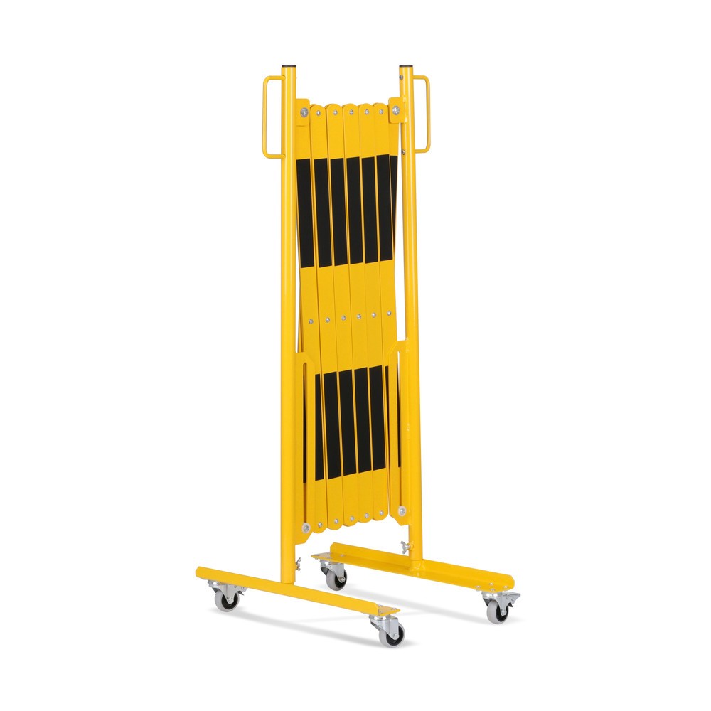N° de l'image du produit 4 : Barrière extensible dancop, roues des deux côtés, largeur 4 000 mm, noir/jaune