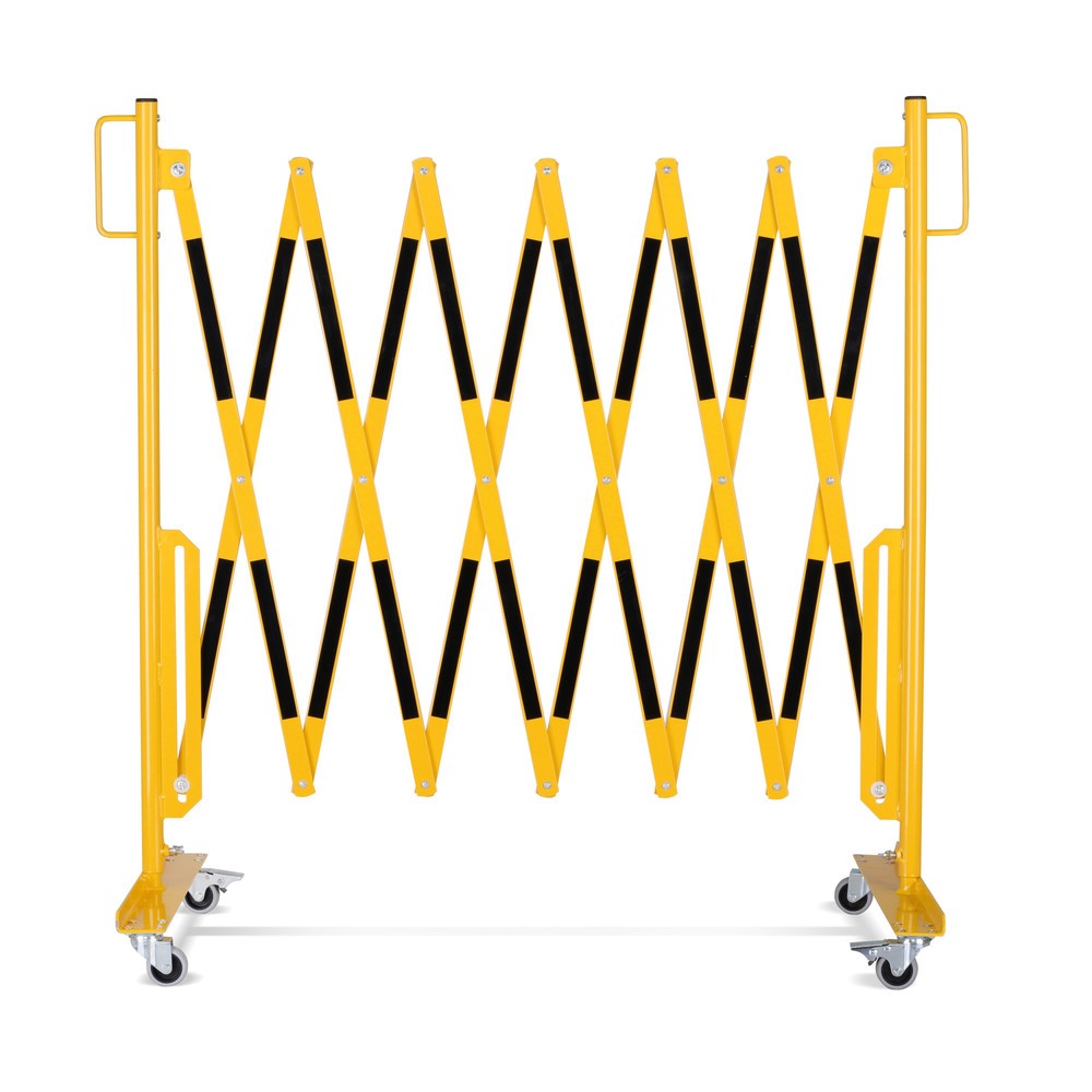 Numéro de l'image du produit 5: Barrière extensible dancop, roues des deux côtés, largeur 3 600 mm, noir/jaune