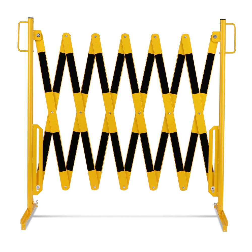 N° de l'image du produit 5 : Barrière extensible dancop, pied des deux côtés, largeur 4 000 mm, noir/jaune