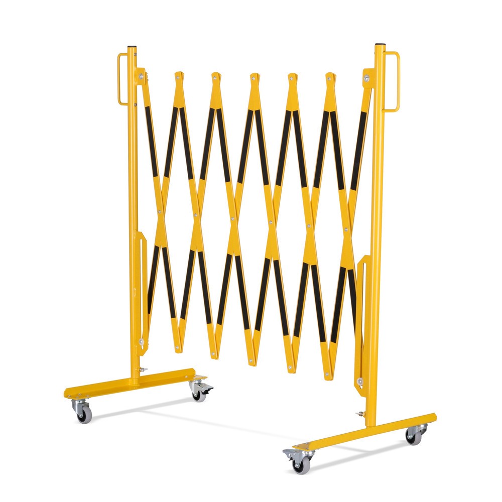 Numéro de l'image du produit 6: Barrière extensible dancop, roues des deux côtés, largeur 3 600 mm, noir/jaune