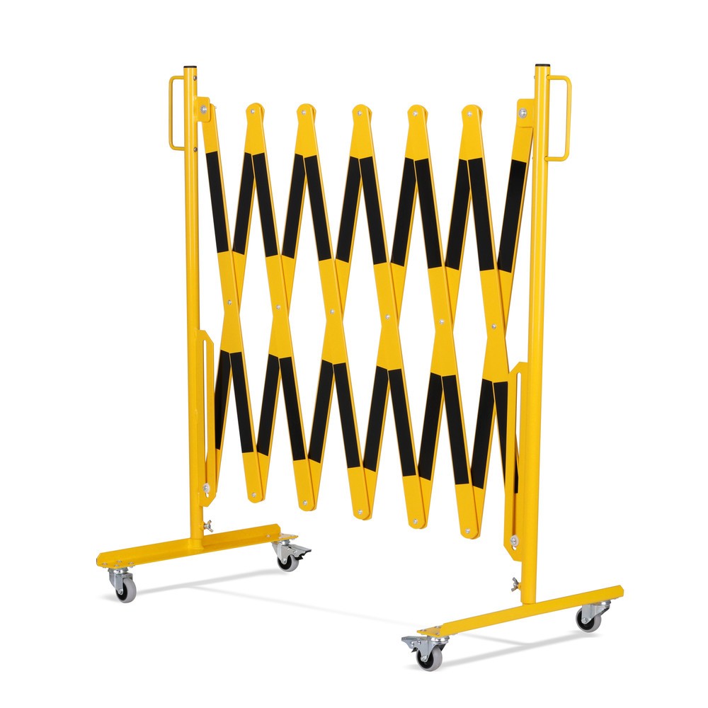 N° de l'image du produit 6 : Barrière extensible dancop, roues des deux côtés, largeur 4 000 mm, noir/jaune