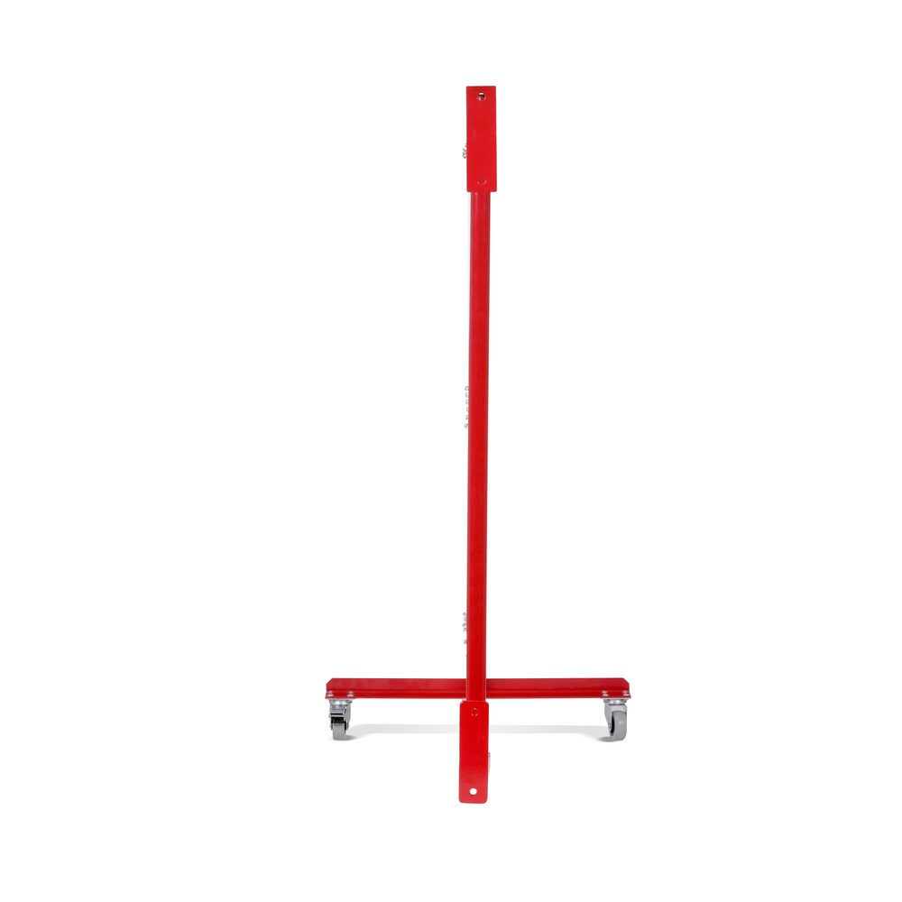 Numéro de l'image du produit 7: Barrière extensible dancop, roues d'un côté, montage mural, largeur 4 000 mm, rouge/blanc