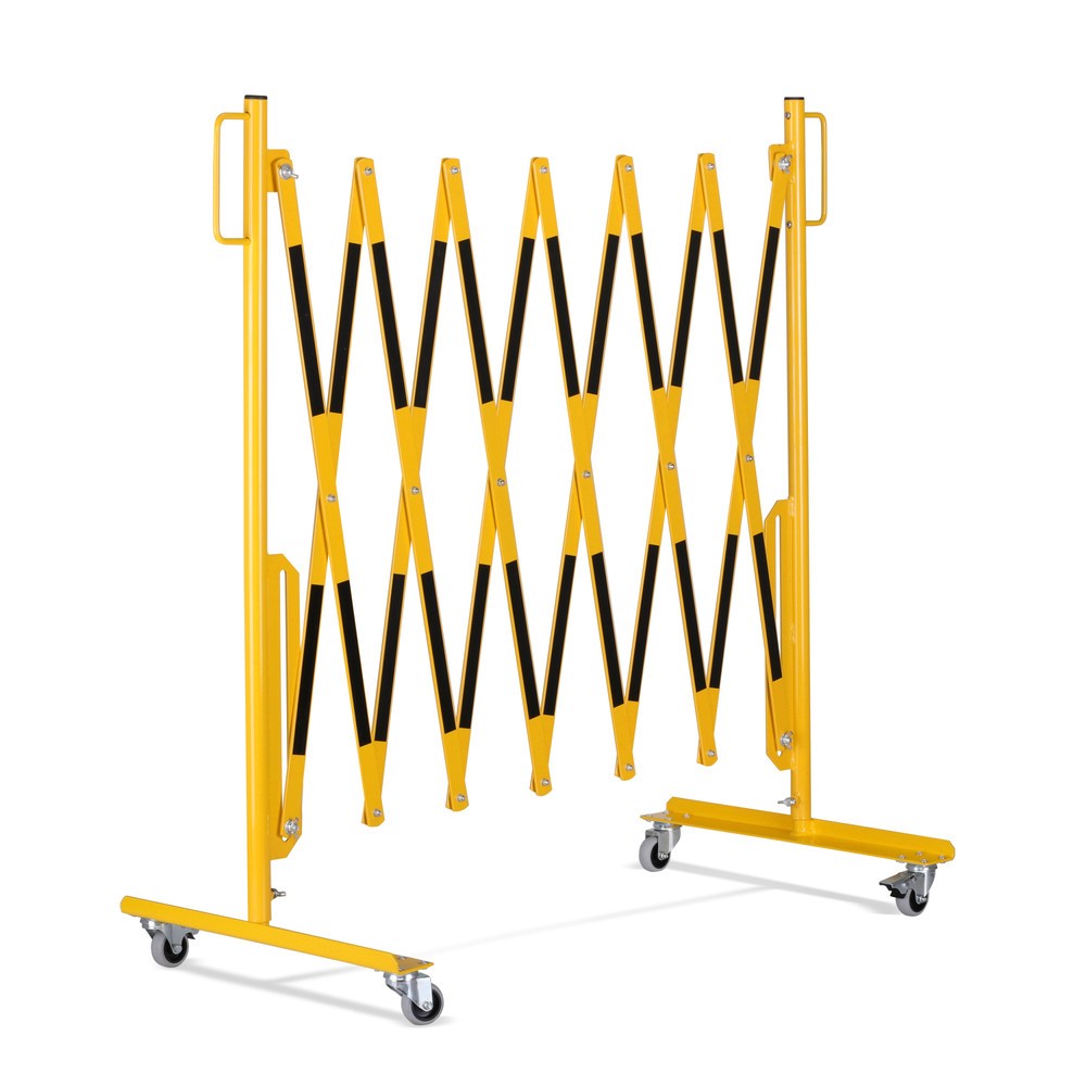 Numéro de l'image du produit 8: Barrière extensible dancop, roues des deux côtés, largeur 3 600 mm, noir/jaune