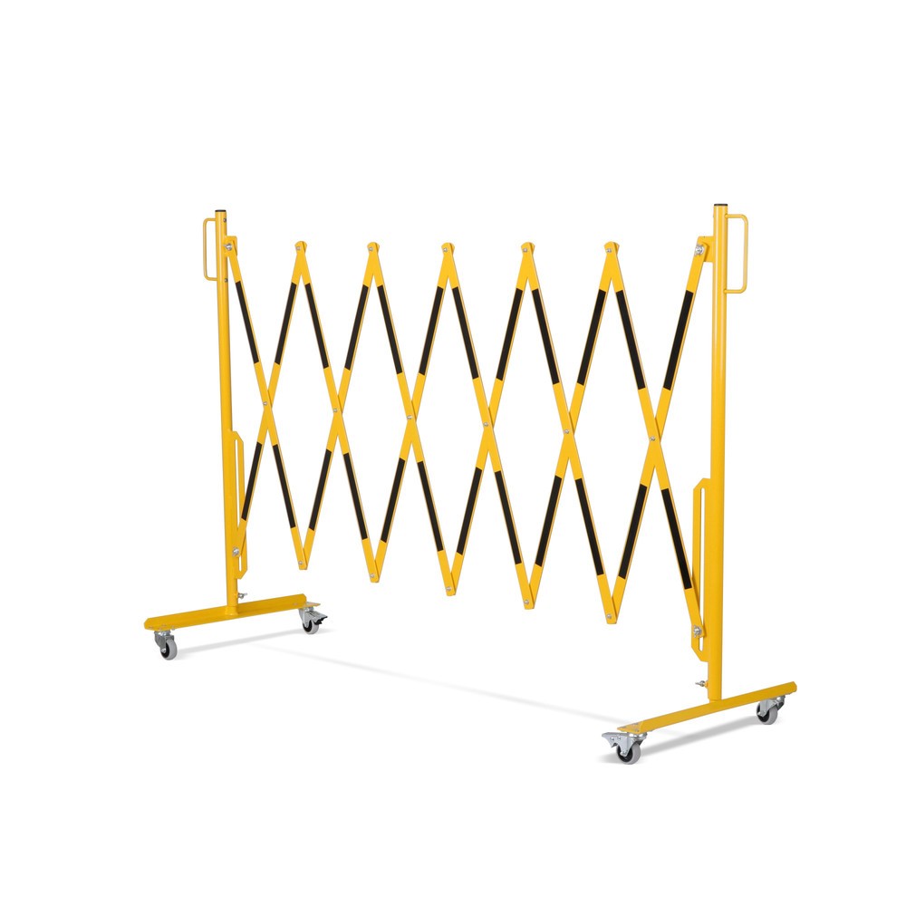 Numéro de l'image du produit 10: Barrière extensible dancop, roues des deux côtés, largeur 3 600 mm, noir/jaune