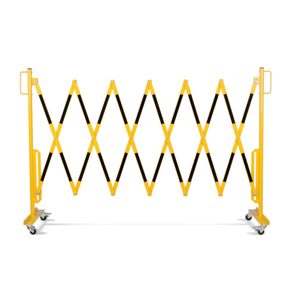 Numéro de l'image du produit 11: Barrière extensible dancop, roues des deux côtés, largeur 3 600 mm, noir/jaune