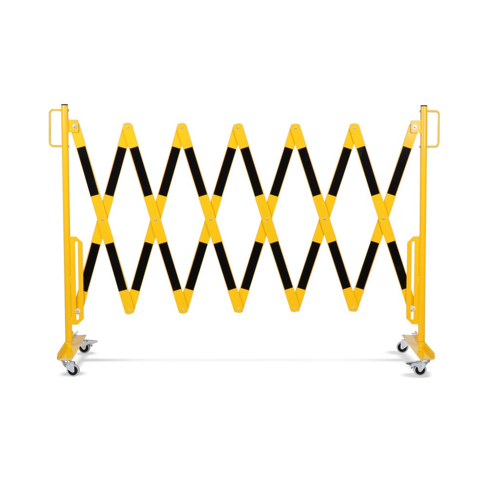 N° de l'image du produit 11 : Barrière extensible dancop, roues des deux côtés, largeur 4 000 mm, noir/jaune
