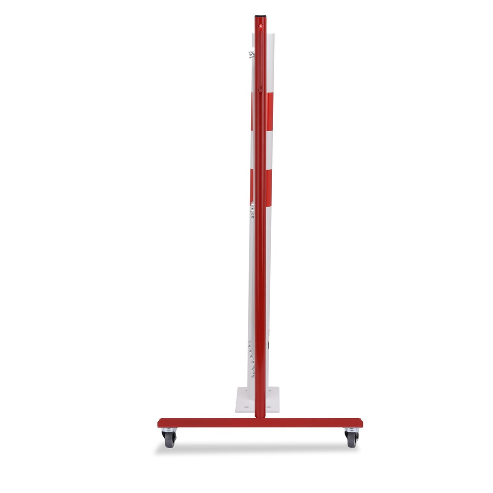 Numéro de l'image du produit 3: Barrière extensible dancop avec potelets, Ø 60 mm, largeur 4 000 mm, rouge/blanc